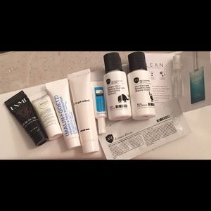 Various beauty skin & hair sample products